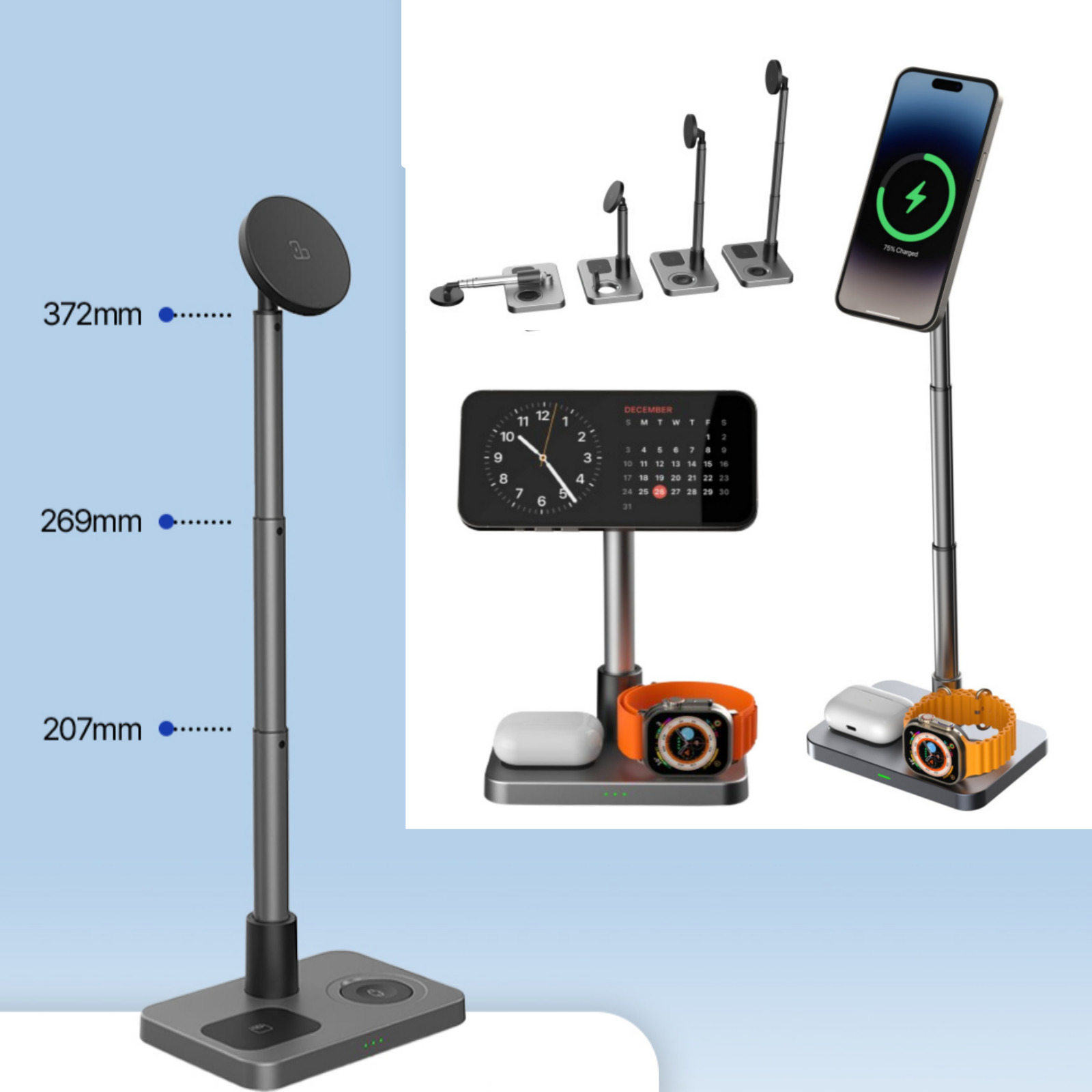 벤타론 3단 높이조절 3in1 맥세이프 아이폰 애플워치 무선충전기 거치대 스탠드 49,900원