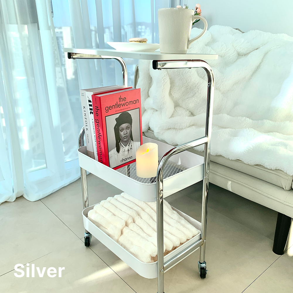 이지니아 프리미엄 모던 이동식 트롤리, 3단, 실버 28,700원