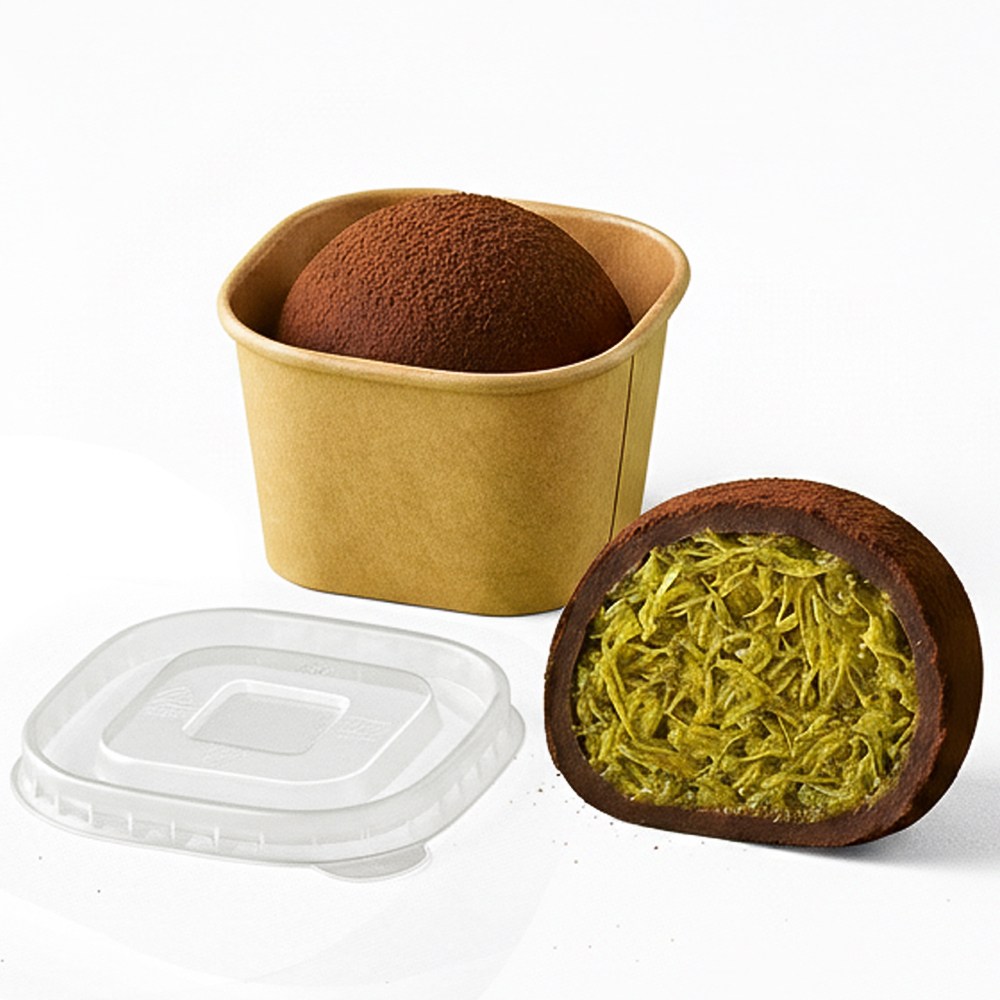 초록소반 크라프트 두쫀쿠 포장용기 3온스 두바이쫀득쿠키 모찌 화과자 케이스, 1개, 50세트 13,000원