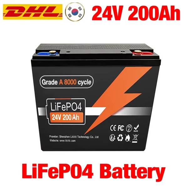 새로운 24V 100Ah LiFePo4 배터리 팩 리튬 철 인산염 태양열 보트 용 BMS 내장 세금 없음 230,200원
