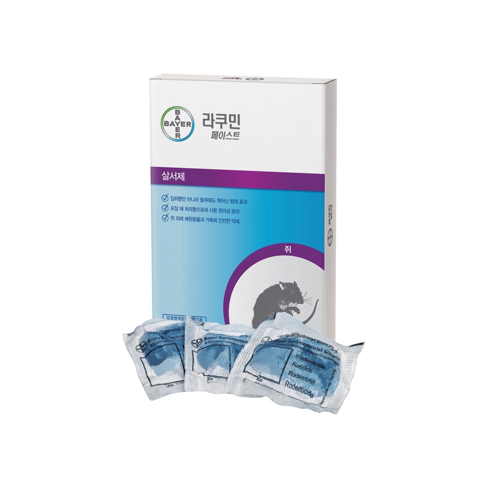 라쿠민 페이스트 100g (전문가용 쥐약 바이엘 살서제), 1개, 10개입 7,500원