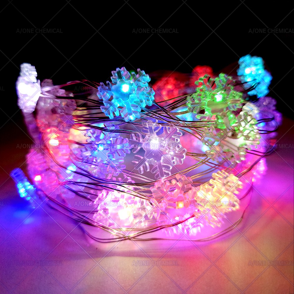 꼬비 LED 와이어전구 눈꽃 50구 컬러 + 파나소닉 AA건전지 4알 7,500원