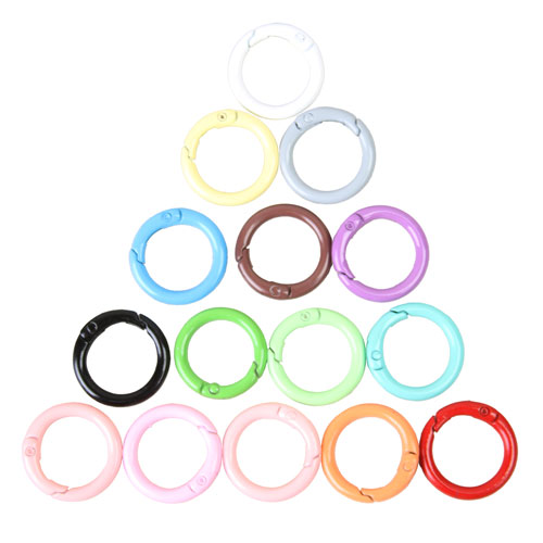 다용도 컬러 링 고리 가방 키링 열쇠고리 만들기 부자재, 100개, 오렌지 27,500원