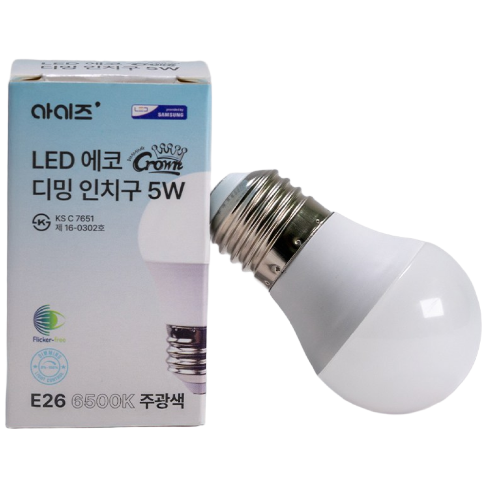 [LED 5W] 에코 디밍 인치구, 1개, 주광색 6,800원