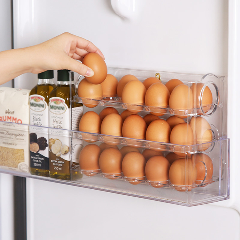 달팽이리빙 퀴진드마망 자동 오픈 계란 한판 보관함 3단 30구 8,400원