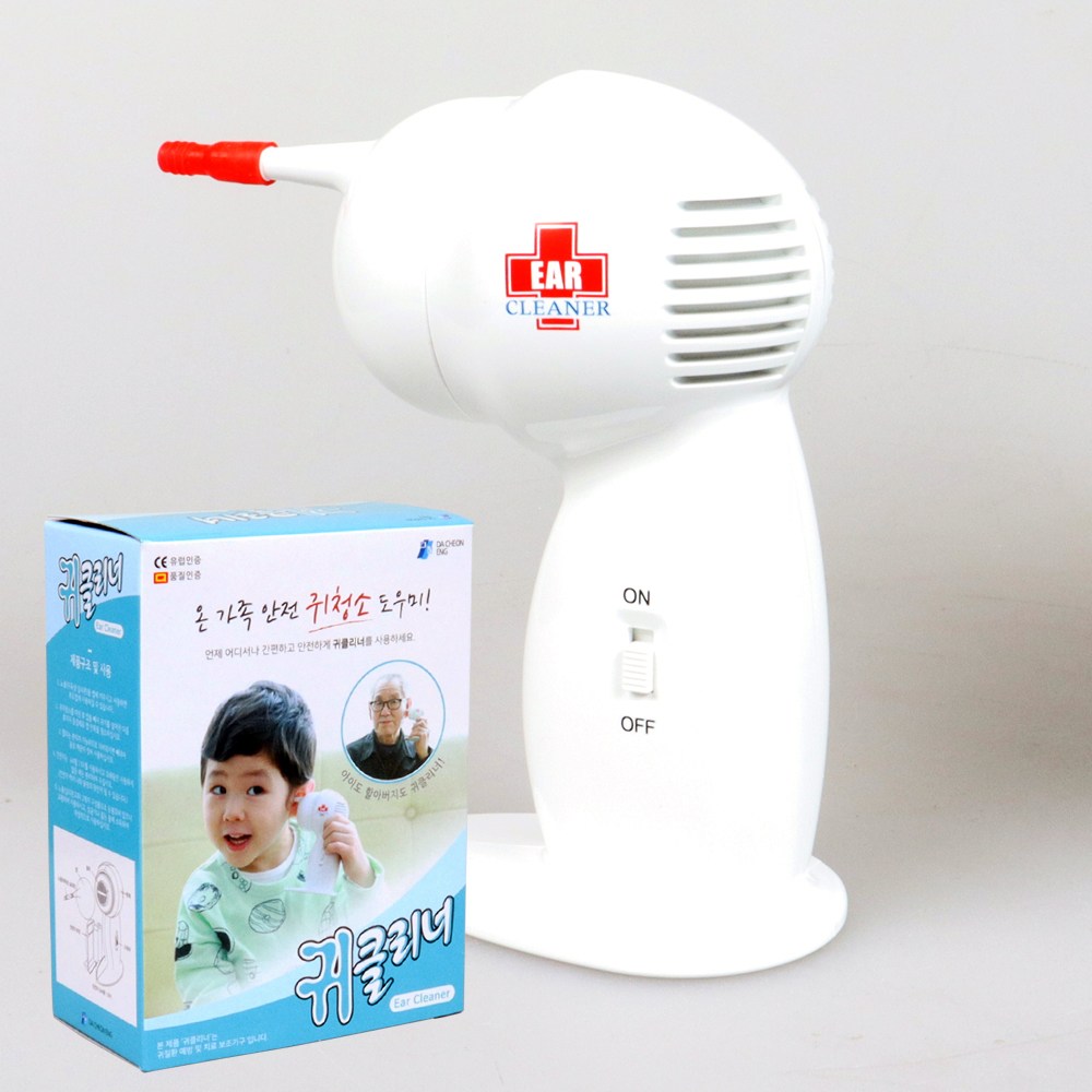 국내산 귀클리너 전동식 진공 귀청소기 흡입식 귀이개 노즐포함 건전지포함 10,500원