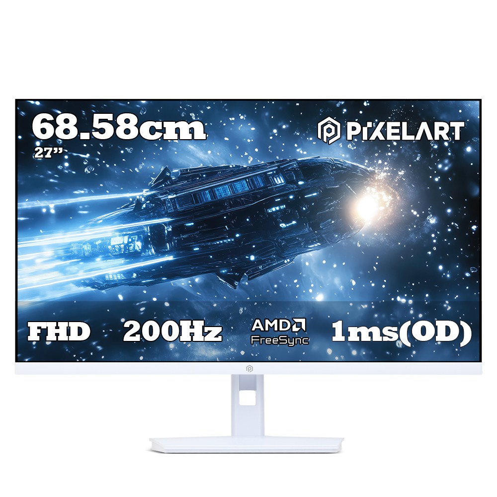 픽셀아트 PIXELART PA2718W 화이트 무결점 200Hz up FHD Fast IPS 27형 모니터 무결점, 68cm, PA2718W 무결점 174,000원