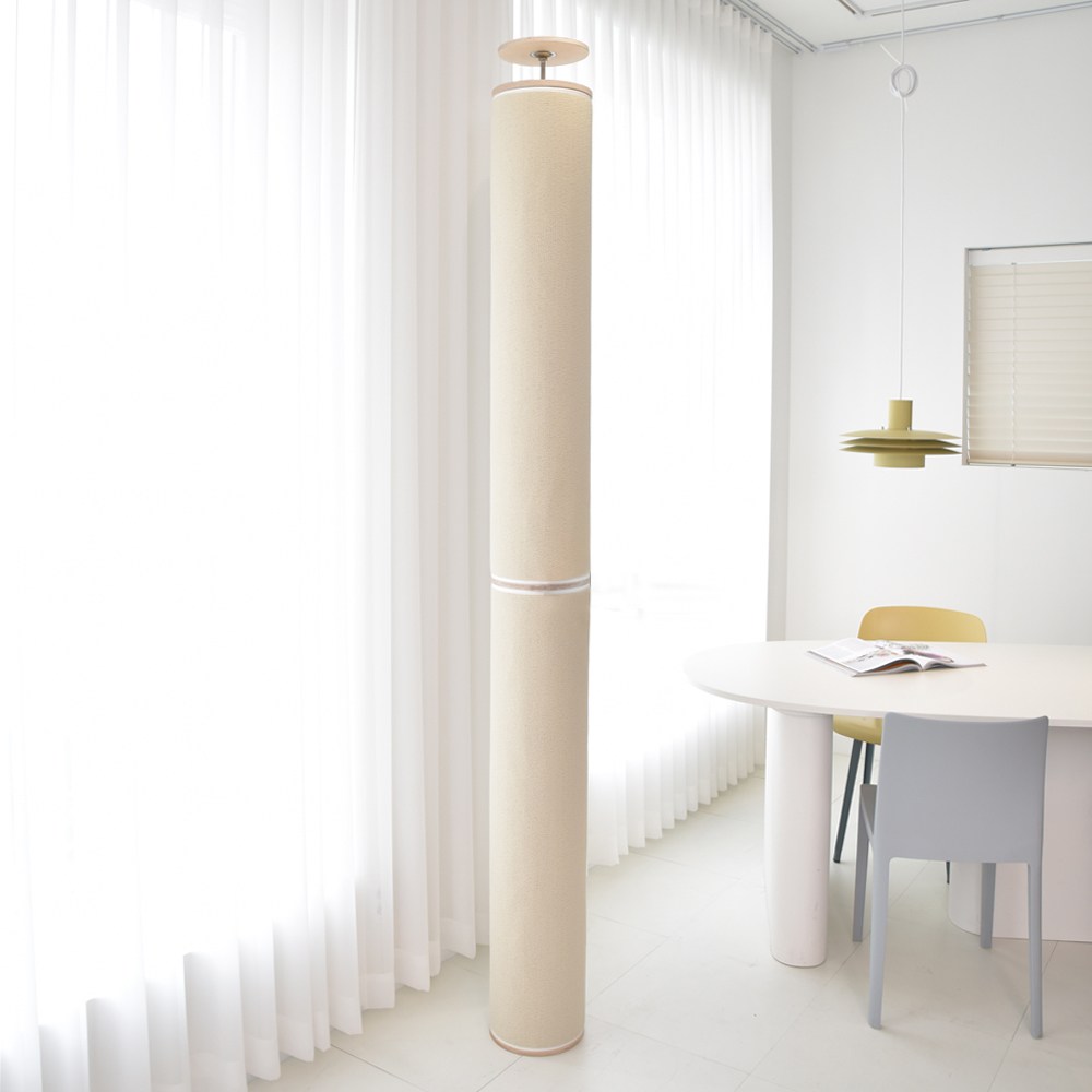 캣트럴파크 본능적타워 고양이 수직 스크래쳐 캣타워 2단 기본구성 발판없음 226cm-245cm, 아이보리, 1세트 189,000원