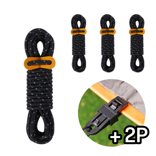 디트리 반사 로프 4p + 텐트타프 고정클립 2종 세트 3,900원