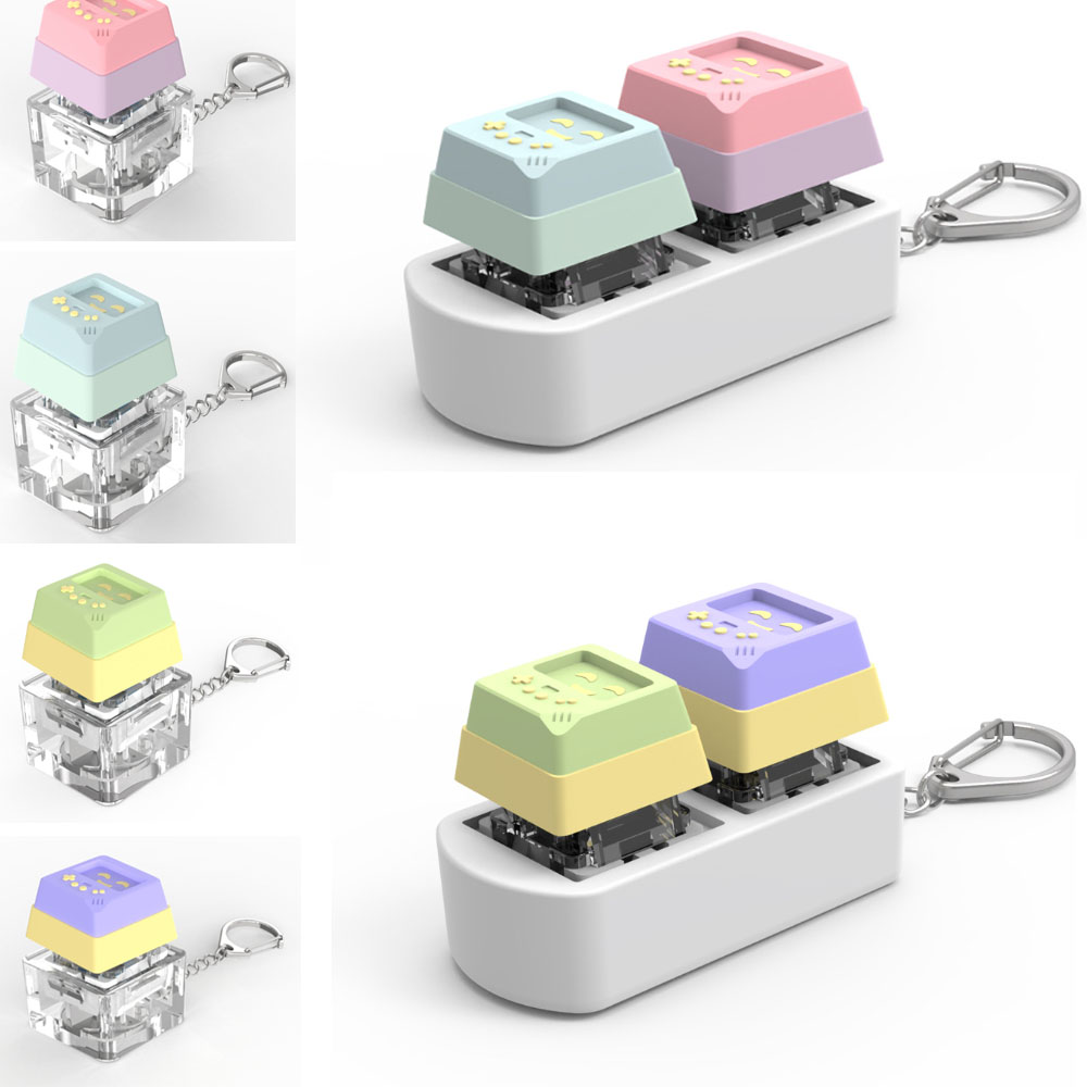 적용 투톤 게임기 키캡 키링 1구 2구 키보드 클리커 딸깍이 R1009, R1009-스카이 4,800원