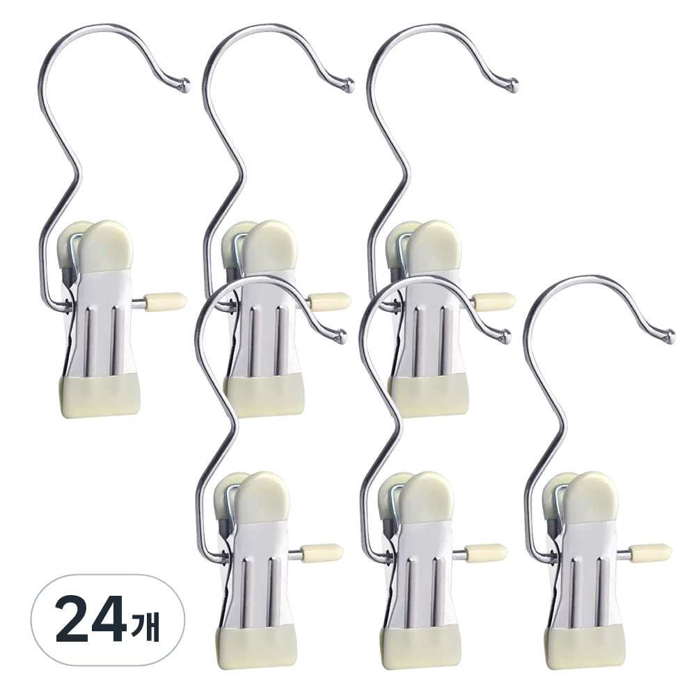 심플리프 논슬립 1단 집게 옷걸이, 24개, 단일색상 21,990원