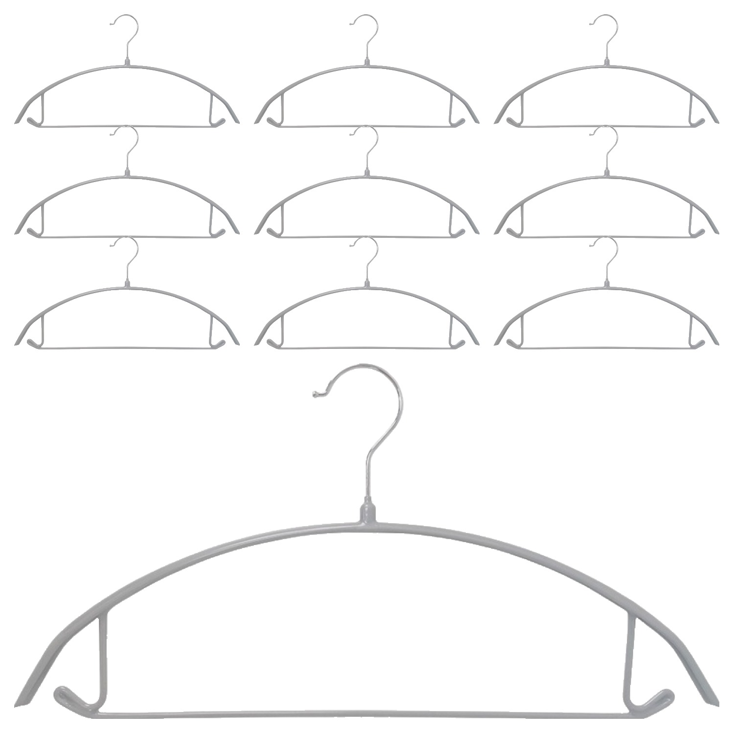 살림의기술 어깨뿔 방지 360회전 논슬립 스틸 옷걸이, 그레이, 10개 9,160원