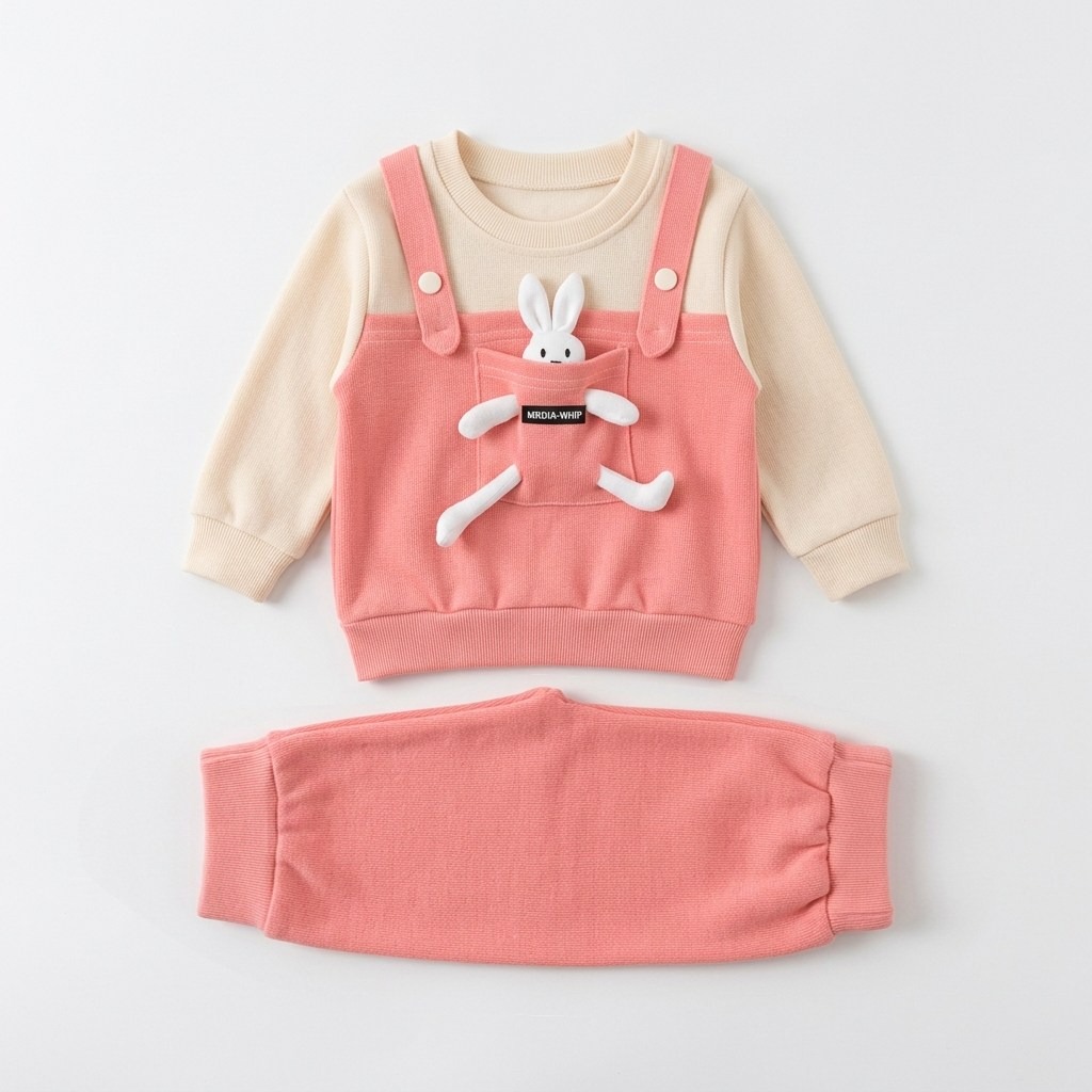 [당일출고] 마니파니 조이플 래빗 멜빵 상하세트 키즈 유아 여아 토끼인형 봄가을 세트 25,000원