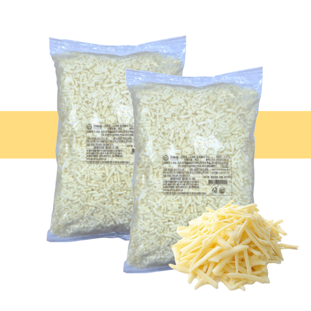 고메온 모짜렐라 치즈 2.5kg 6개 1박스 자연 천연 100%, 6개, 2.5kg 148,900원