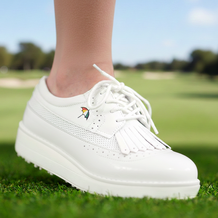 아놀드파마 클래식 천연 소가죽 테슬 골프화 여성 발편한 경량 스파이크리스 골프 운동화 실내 스크린화 연습용 필드용 신발 파크골프화 69,800원