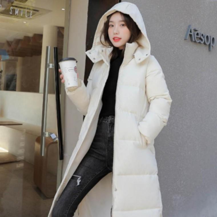 여성 겨울 데일리 심플 긴 자켓 점퍼 집업 롱 패딩 75,680원
