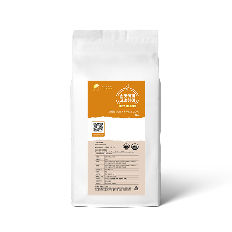 [원두커피 무료배송] 갓 볶은 신선한 원두커피 고소한향미 (홀빈) / 손맛커피 전용원두 고소헤이 (HEY), 1kg, 홀빈(분쇄안함), 1개 26,000원