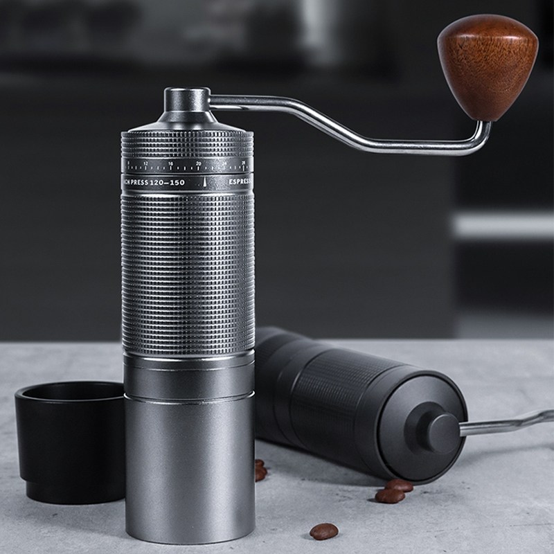 MoCaLiLi 휴대용 알루미늄 합금 핸드 커피 그라인더 60단 전문가용 분쇄도 조절 22,800원