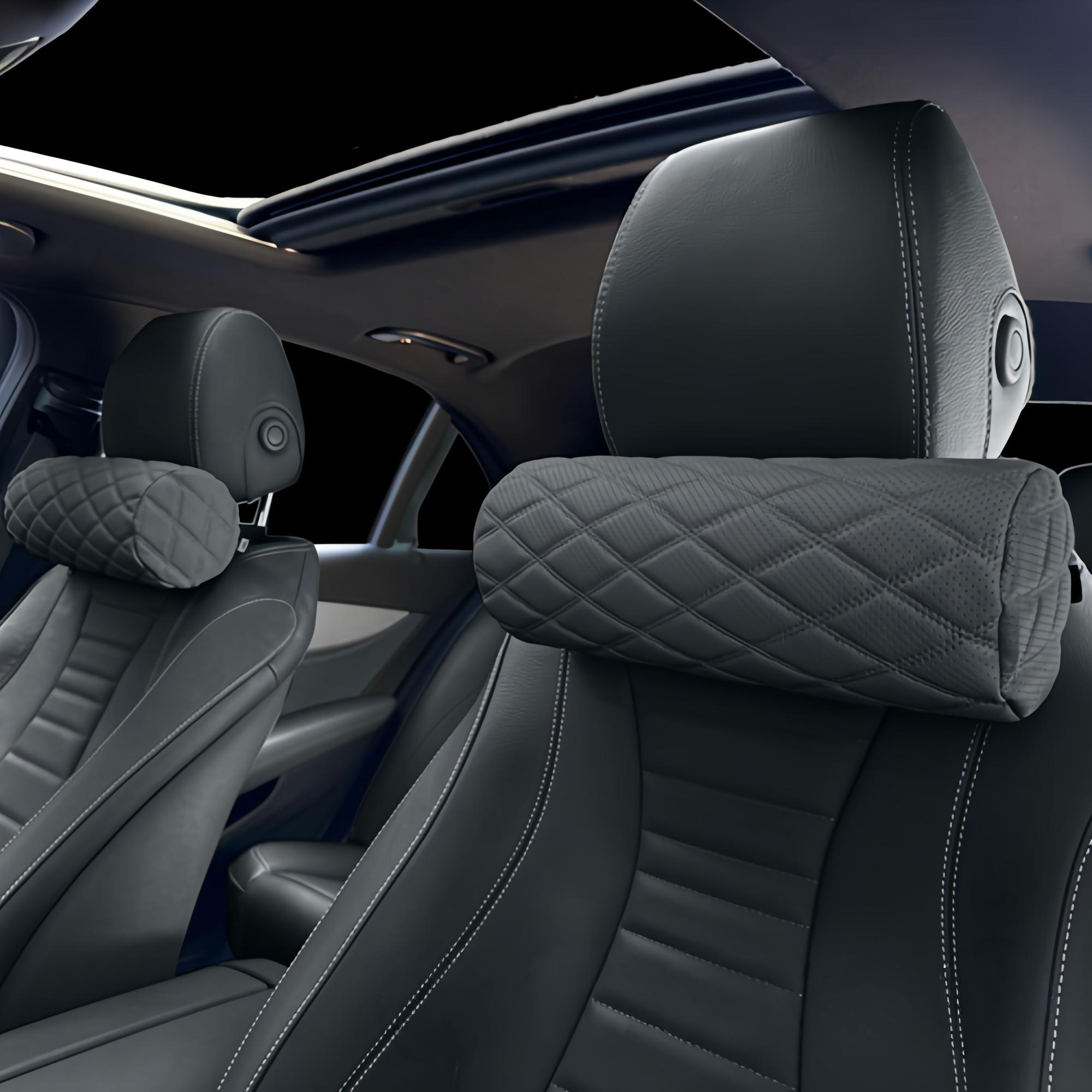 엔칸타 차량용 가죽 메모리폼 목쿠션, 블랙, 2개 23,800원