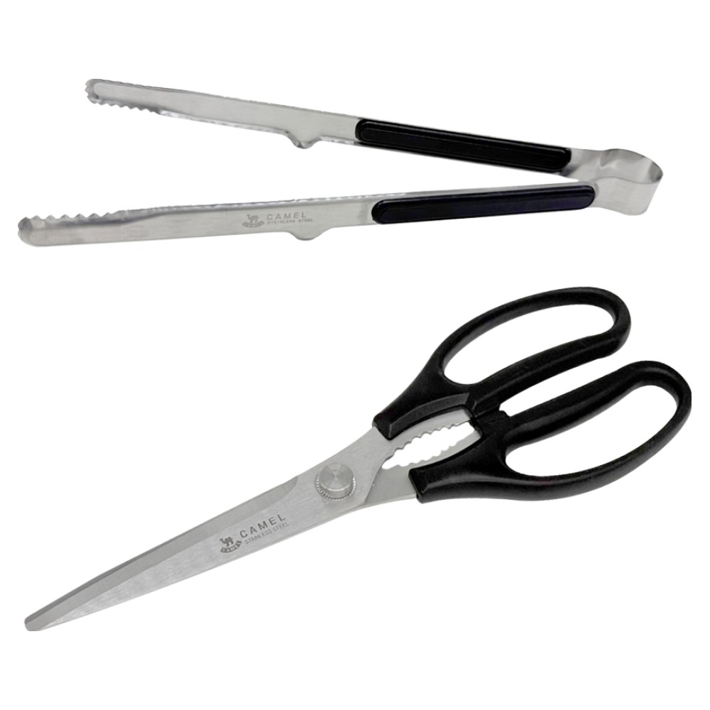 영수산업카멜 바닥에 닿지않아 위생적인 띄움 양손가위 + 스텐 악어집게 세트 6,750원