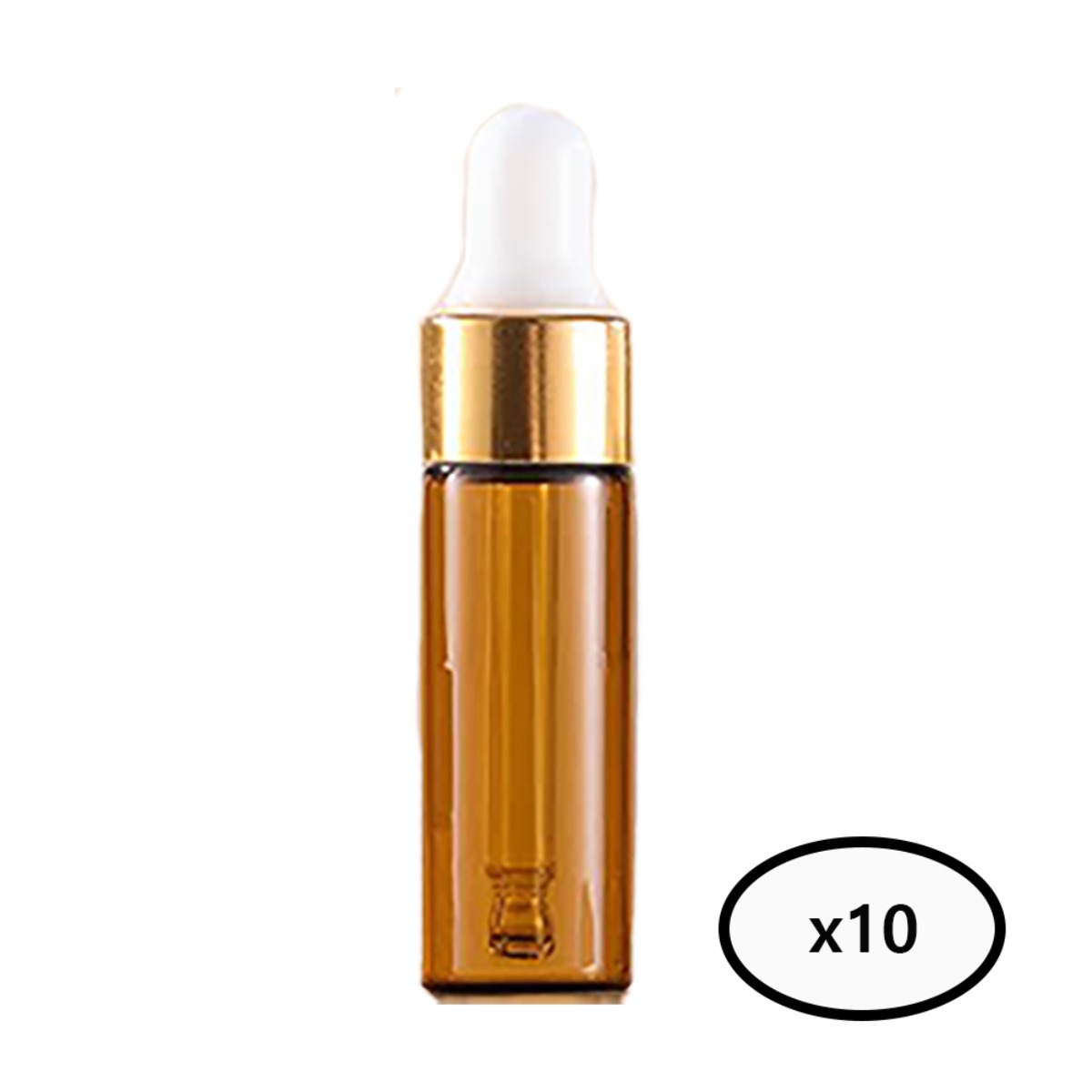 모든유통 갈색 미니 골드링 샘플 스포이드 향수 공병 아로마 유리 용기 10개묶음 1ml 2ml 3ml 5ml 5,500원