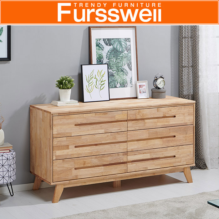 퍼스웰 노르센 고무나무원목 1500와이드3단서랍장(SI_146), 단일상품 374,000원