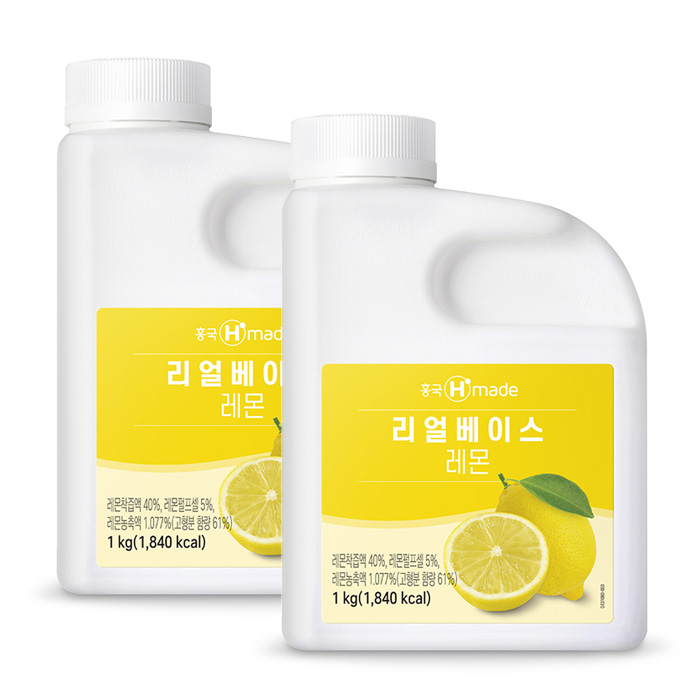 흥국에프앤비 맘스리얼베이스 레몬 1kg 2개 아이스박스포장 50,000원