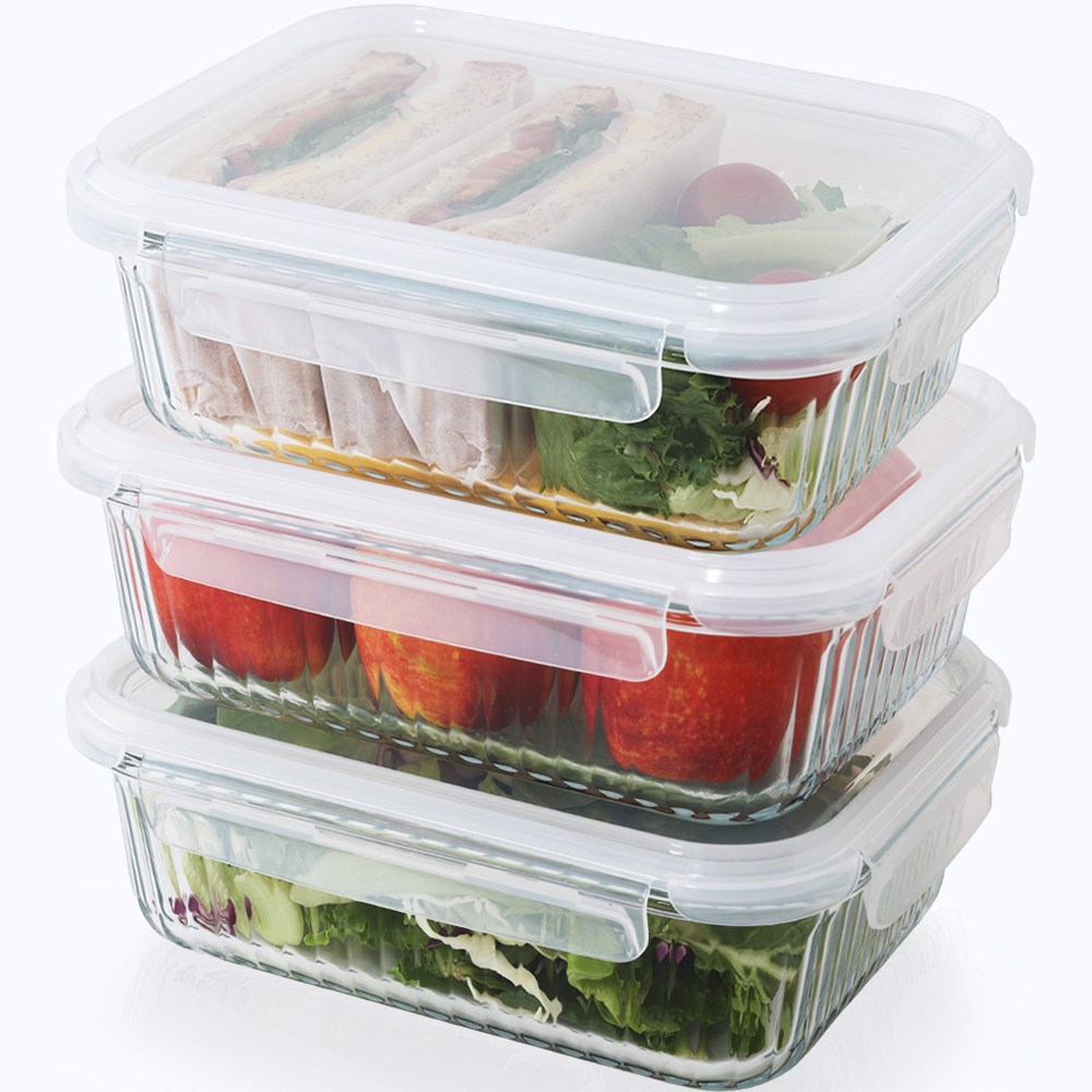 네오플램 스탠다드 내열유리 반찬통 밀폐용기 3p세트 1500ml 16,150원