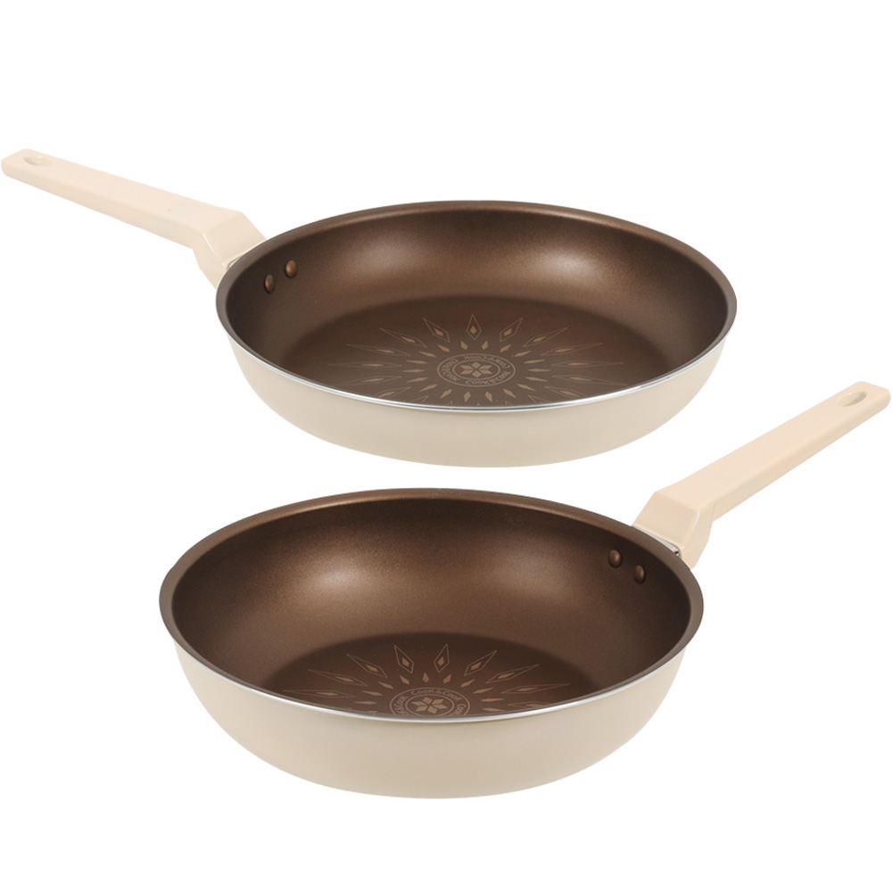 쿡앤쿡 인덕션 베로나 프라이팬 세트 2개, 베이지, 프라이팬 28cm + 웍 28cm, 1세트 36,900원