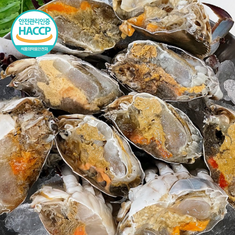 국내산 연평도 급냉 특품 손질 절단 암꽃게, 1박스, 2kg(12-24조각)절단 암꽃게 31,300원
