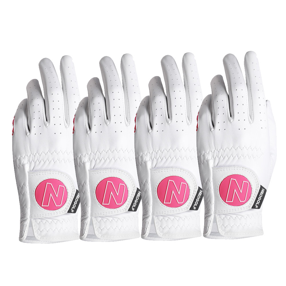 [4장세트]네오 NSP02 천연양피 올양피 여성 왼손 골프장갑, 핑크로고, 4개 32,800원