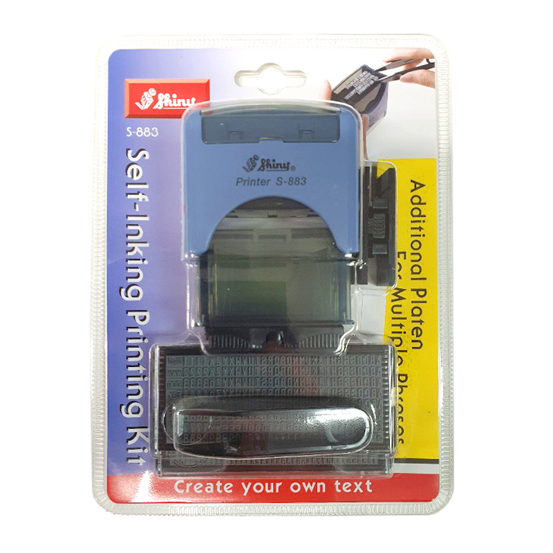 Shiny DIY 활자판 2p + 활자교체판 2p + 세팅용 집게 + 스탬프 본체 랜덤발송 + 스탬프 잉크패드 세트 S-883, 혼합색상, 먹색 32,500원