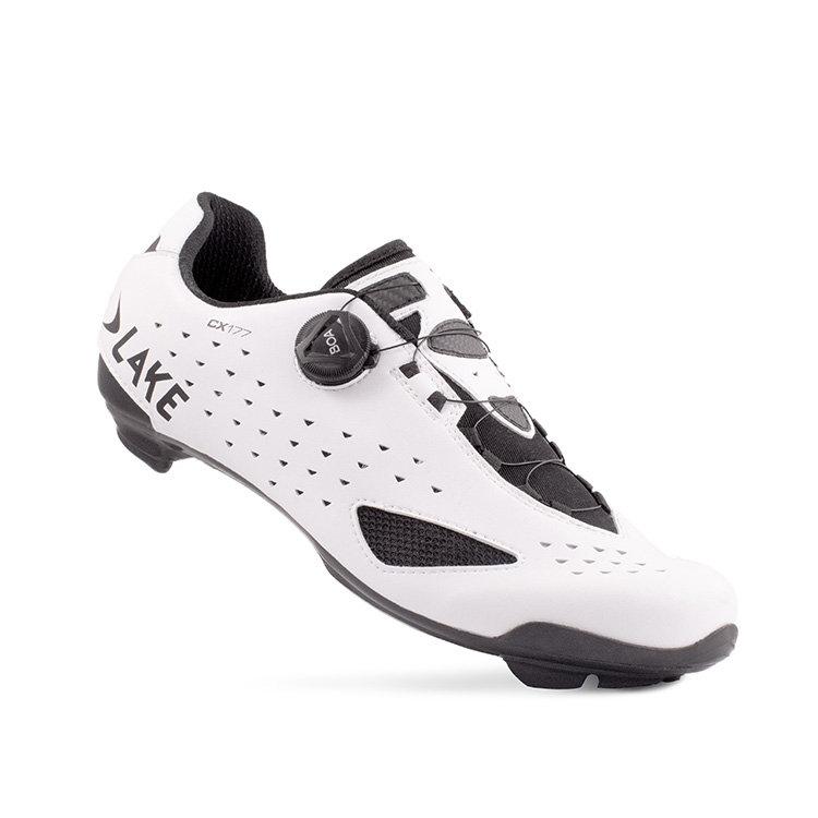 LAKE CX-177 재고보유. 발볼넓은 사이클링 클릿슈즈. 편안한 자전거 신발(화이트/블랙) 190,000원