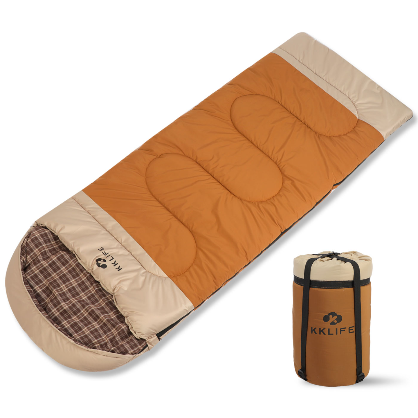 크크라이프 사계절 머미형 캠핑 침낭 220x80cm 2100g, 연베이지, 1개 35,900원