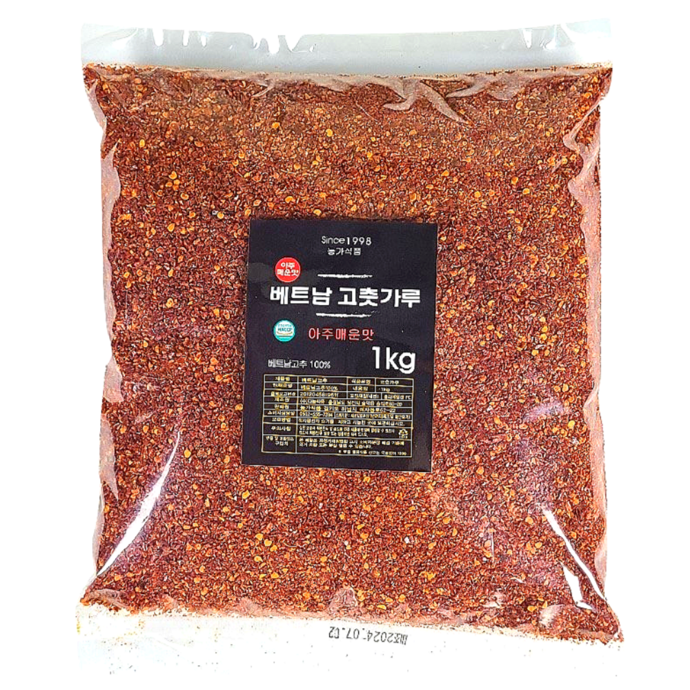 국내세척가공 베트남 김치용 고춧가루 다용도 아주 매운맛, 1kg, 1개 17,670원