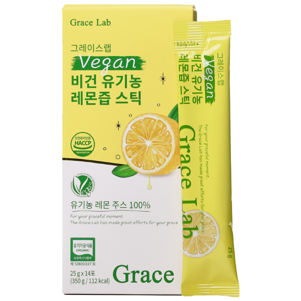 그레이스랩 비건 유기농 레몬즙 스틱, 14개, 25g 14,250원