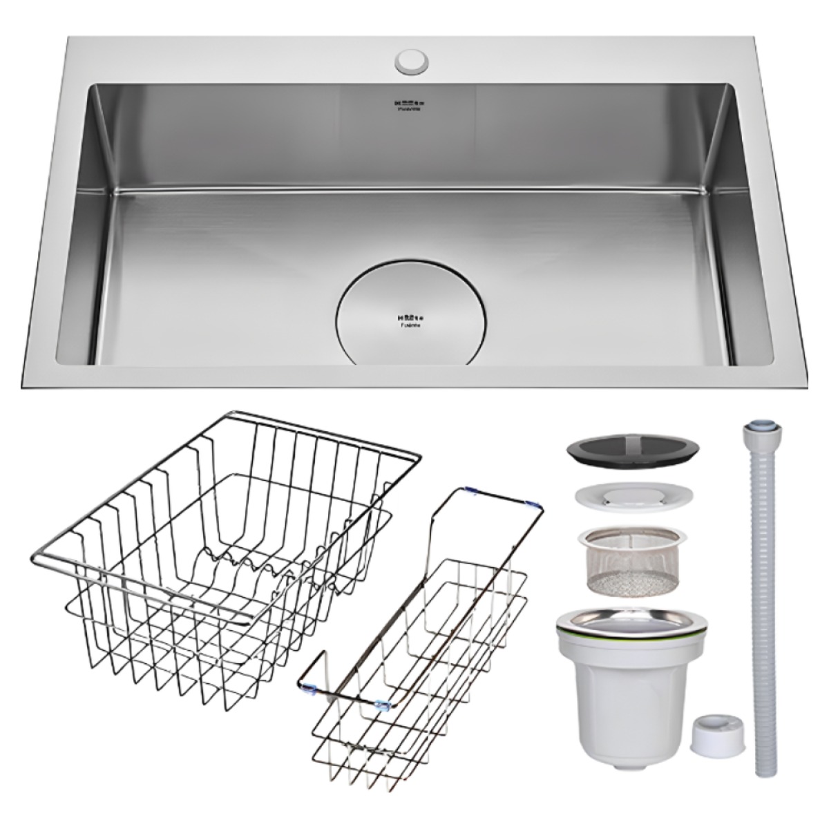 하츠 폰테 사각 싱크볼 HZ-W8501SF 코팅 리폼용 싱크대 교체 (타공 820x485), 1세트 310,000원