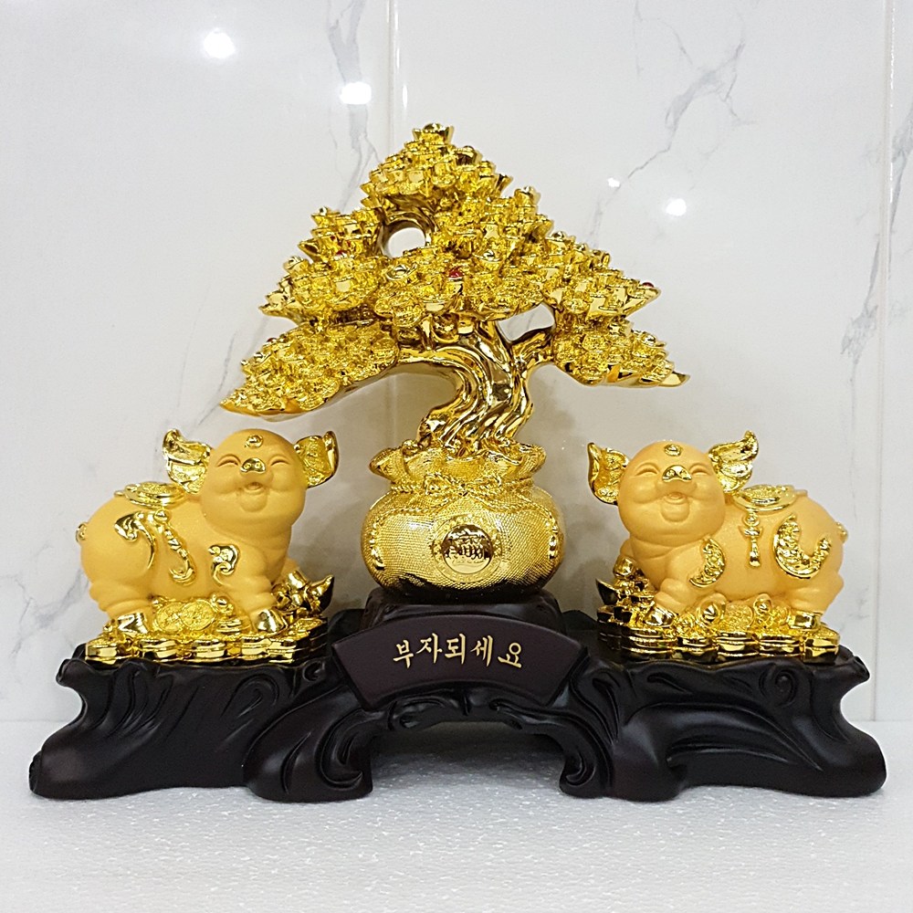 다잇홈데코 복주머니 황금 돈나무 돼지 장식품 풍수 인테리어 소품 개업 선물 집들이 115,000원
