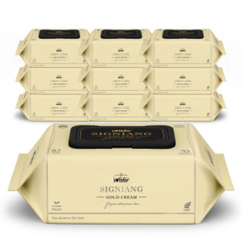 아이러브베베 82g고평량 시그니앙 골드크림 10팩 캡형 엠보 70매 아기물티슈 21,830원