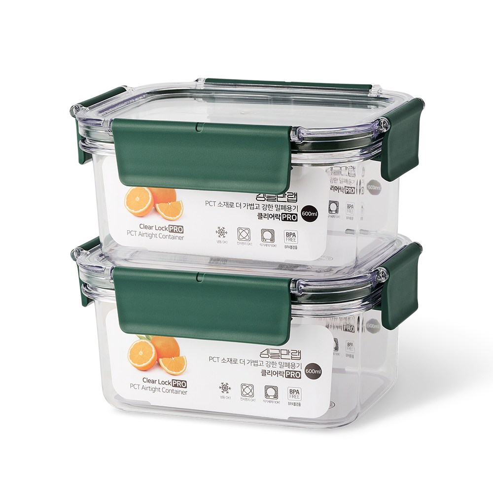 고투명 트라이탄 밀폐용기 세트 반찬통 국산 싱글만랩 15,890원