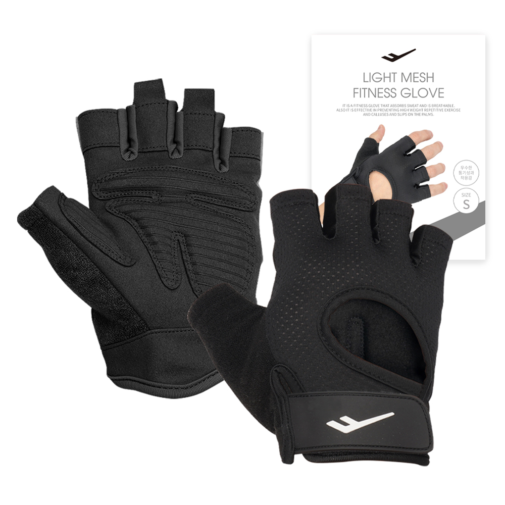 프로스펙스 라이트 메쉬 트레이닝 글러브 좌우세트, 블랙, 1세트 13,900원