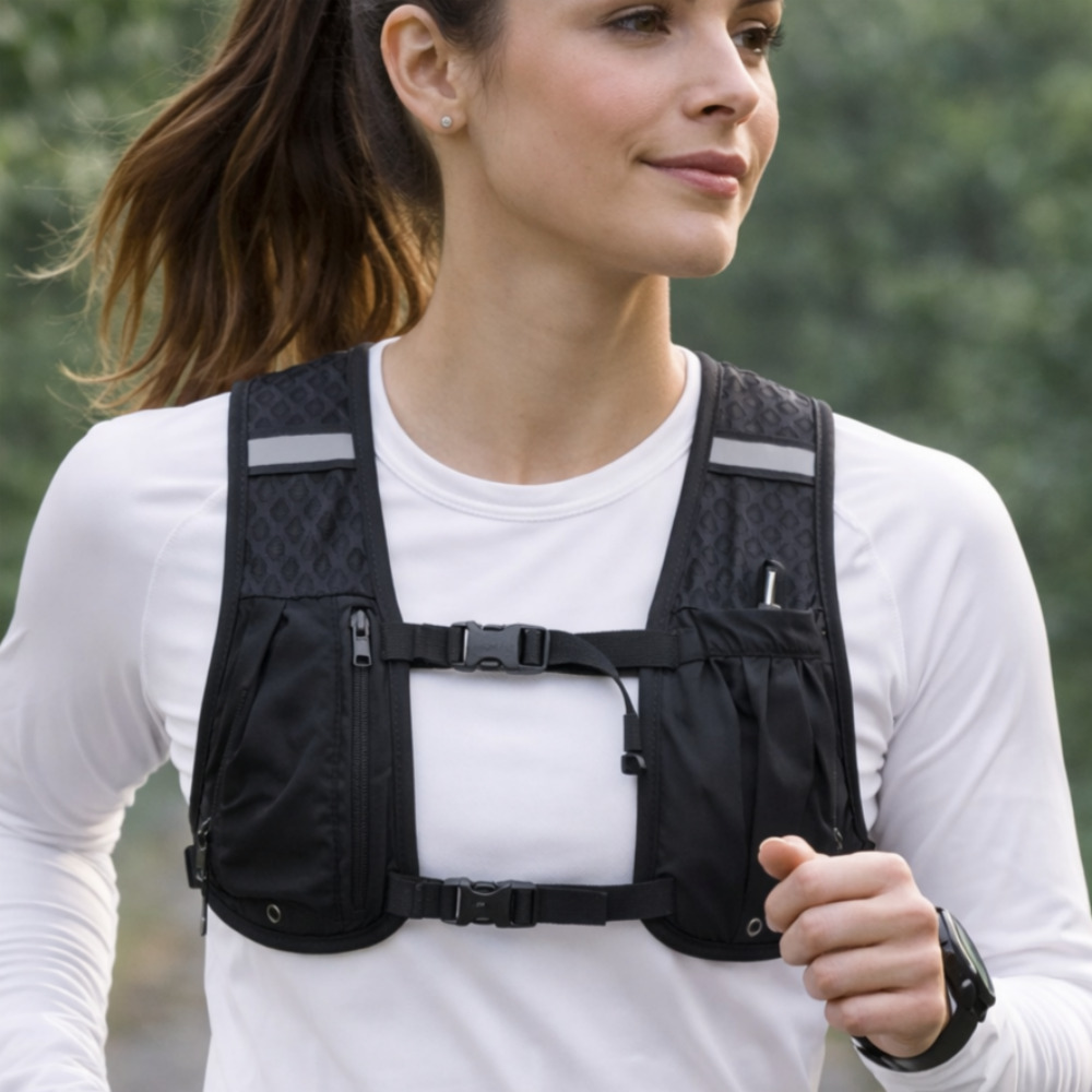 온별담 러닝하네스 마라톤 런닝 조깅 조끼 백팩, 1개, 블랙 21,900원