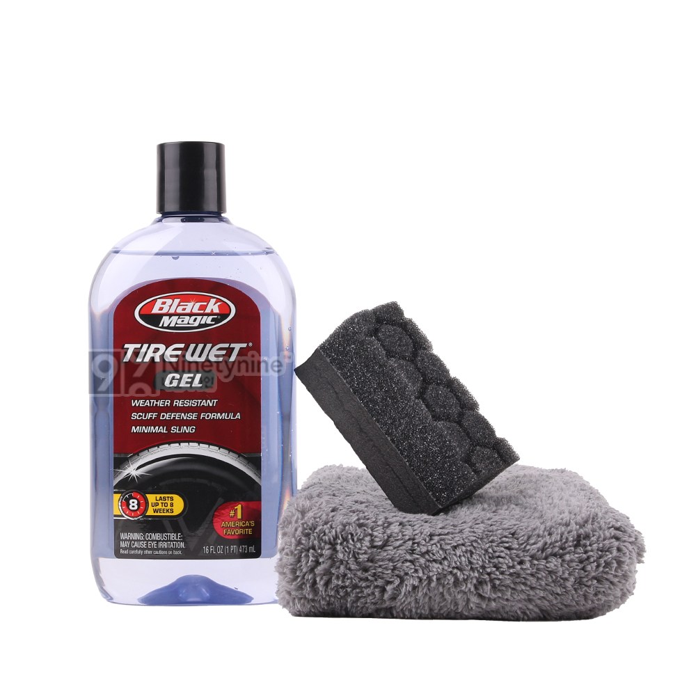 블랙매직 타이어 광택 키트-타이어웨트젤+어플리케이터+타월 Set Kit 10번 세트 29,900원