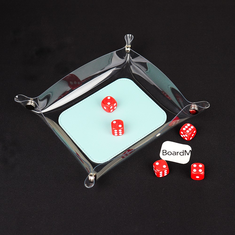 투명 주사위 트레이(블루)+주사위 레드 세트 5,600원