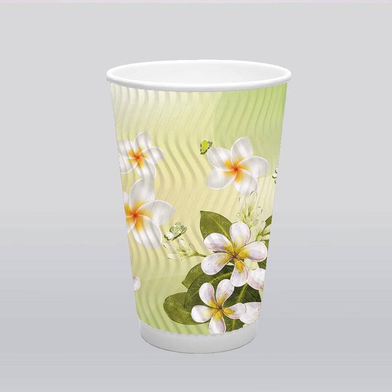 [박스] 3중 단열 종이컵 쿨시리즈 플루메리아 16온스 1박스 (500개), 단품 66,000원