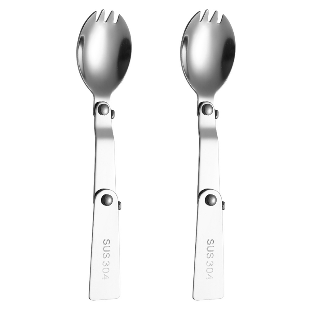 보다모가 접이식 304 스테인레스 커트러리 3단 샐러드 스푼, 단일색상, 2개 5,870원