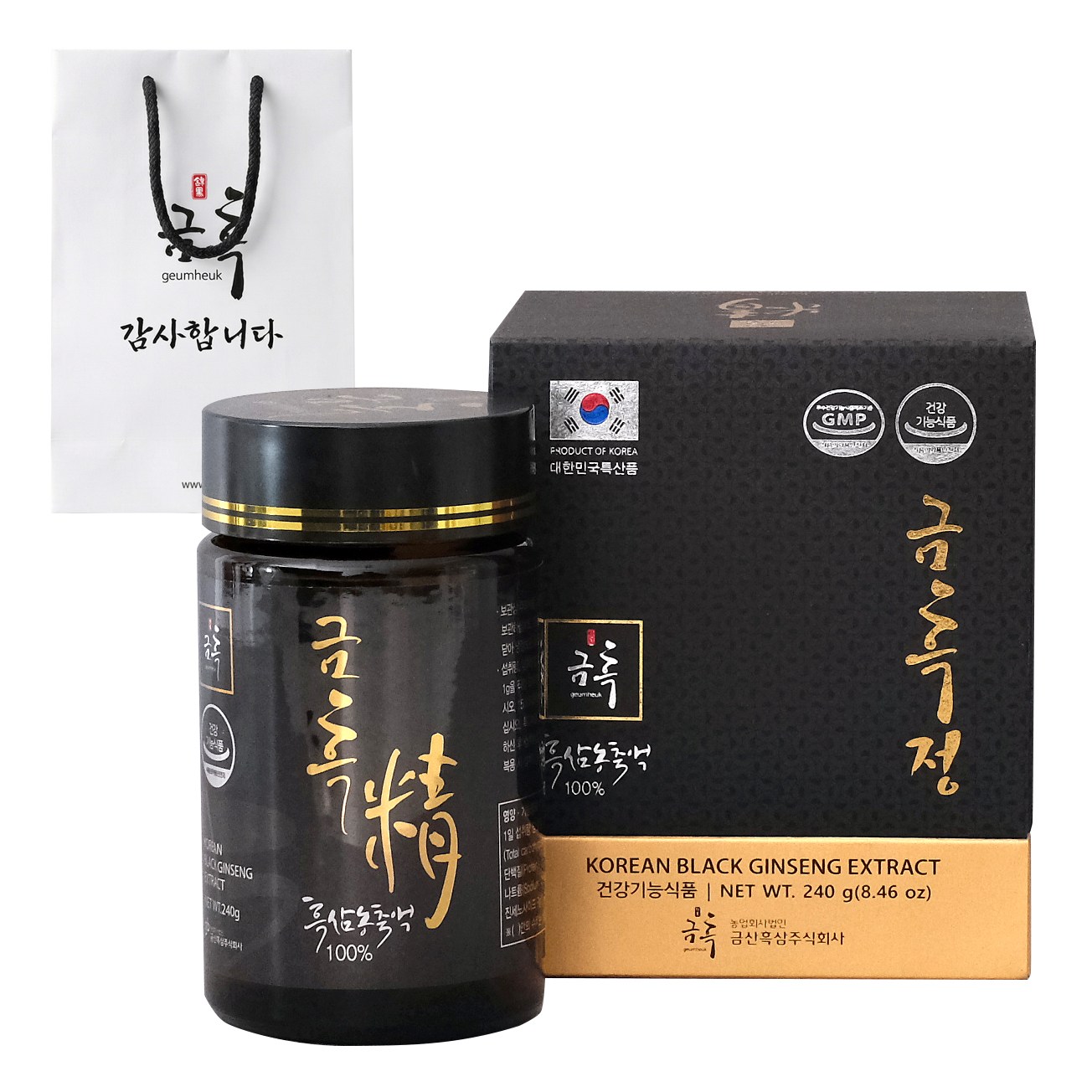 금흑 흑삼 농축액 금흑정 + 쇼핑백, 240g, 240g 199,790원
