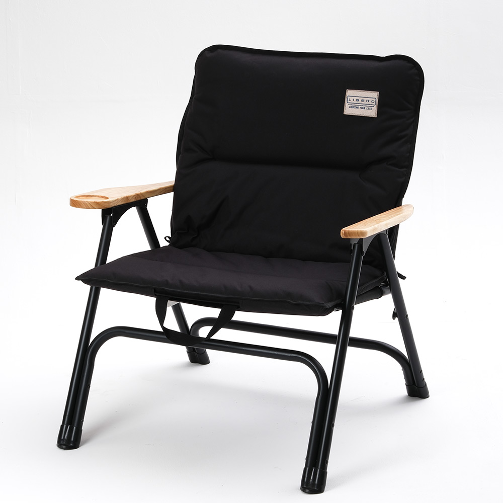 LIBERO 스너그 폴딩 쿠션 캠핑 체어, 블랙, 1개 96,600원