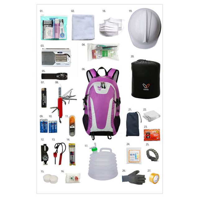 TC 우디스001 퍼플 생존배낭세트_풀세트(27종) al484 190,300원