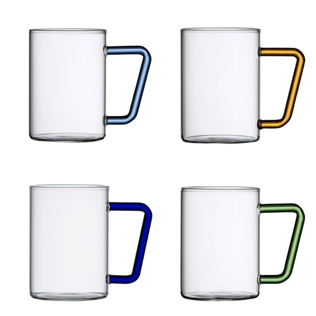 비전글라스 컬러 핸들 머그 500ml x 4P 내열유리제 칵테일 업소용 커피 카페 다용도 63,980원